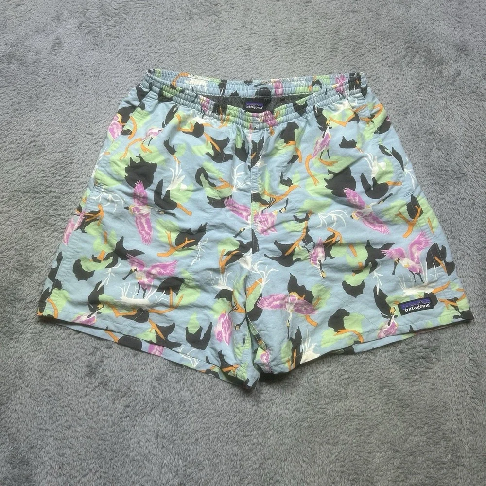 Patagonia Baggies‎ Shorts Mens S Birds Of Paradise Lined Swim Trunks Nylon 4