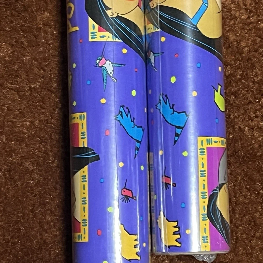 Vintage‎ 1995 Disney Pocahontas Wrapping Paper NOS Sealed 15 Sq Ft New Old Stock
