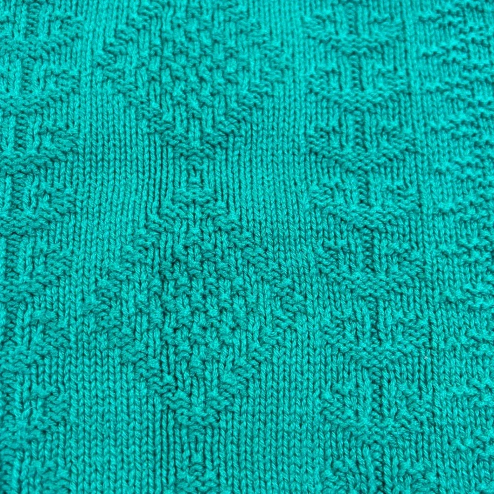 VTG 80s 90s Rowing Club Green Textured Cotton‎ Knit Sweater Made in USA Men L