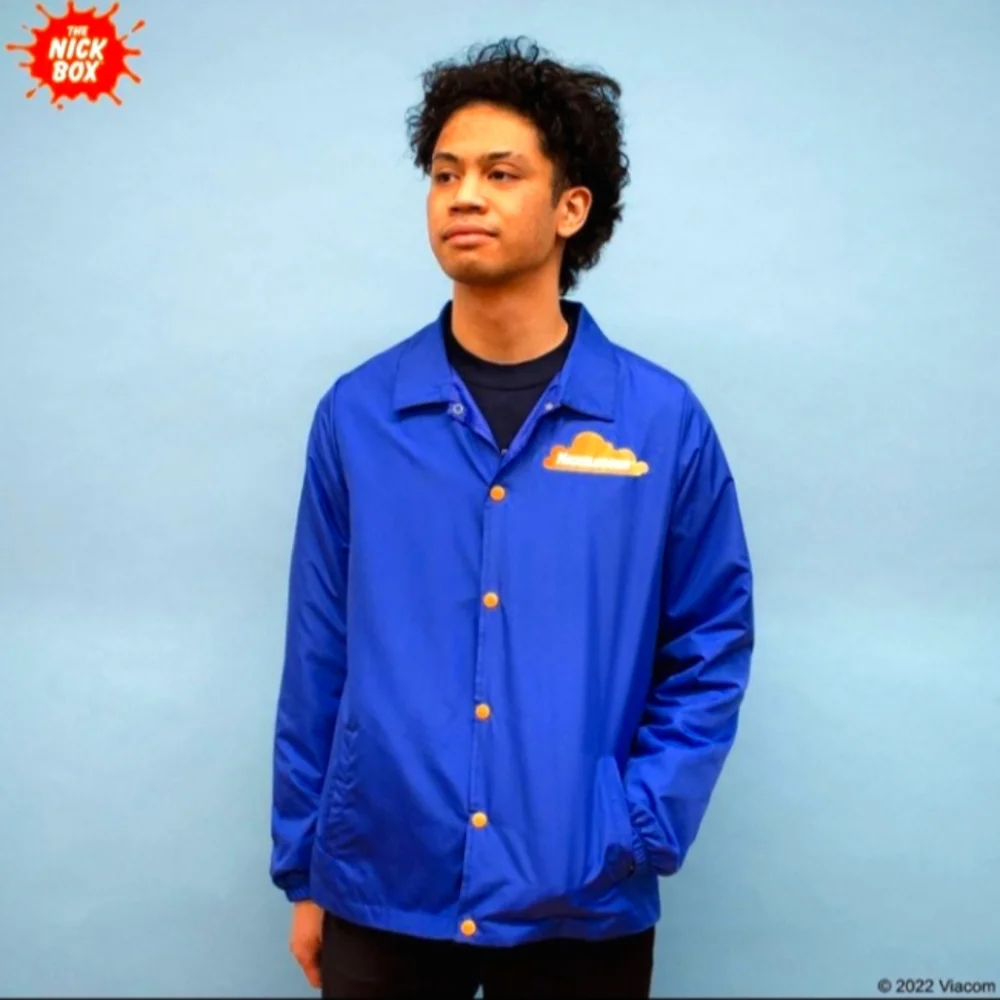 NWT throwback nickelodeon button up jacket unisex size medium