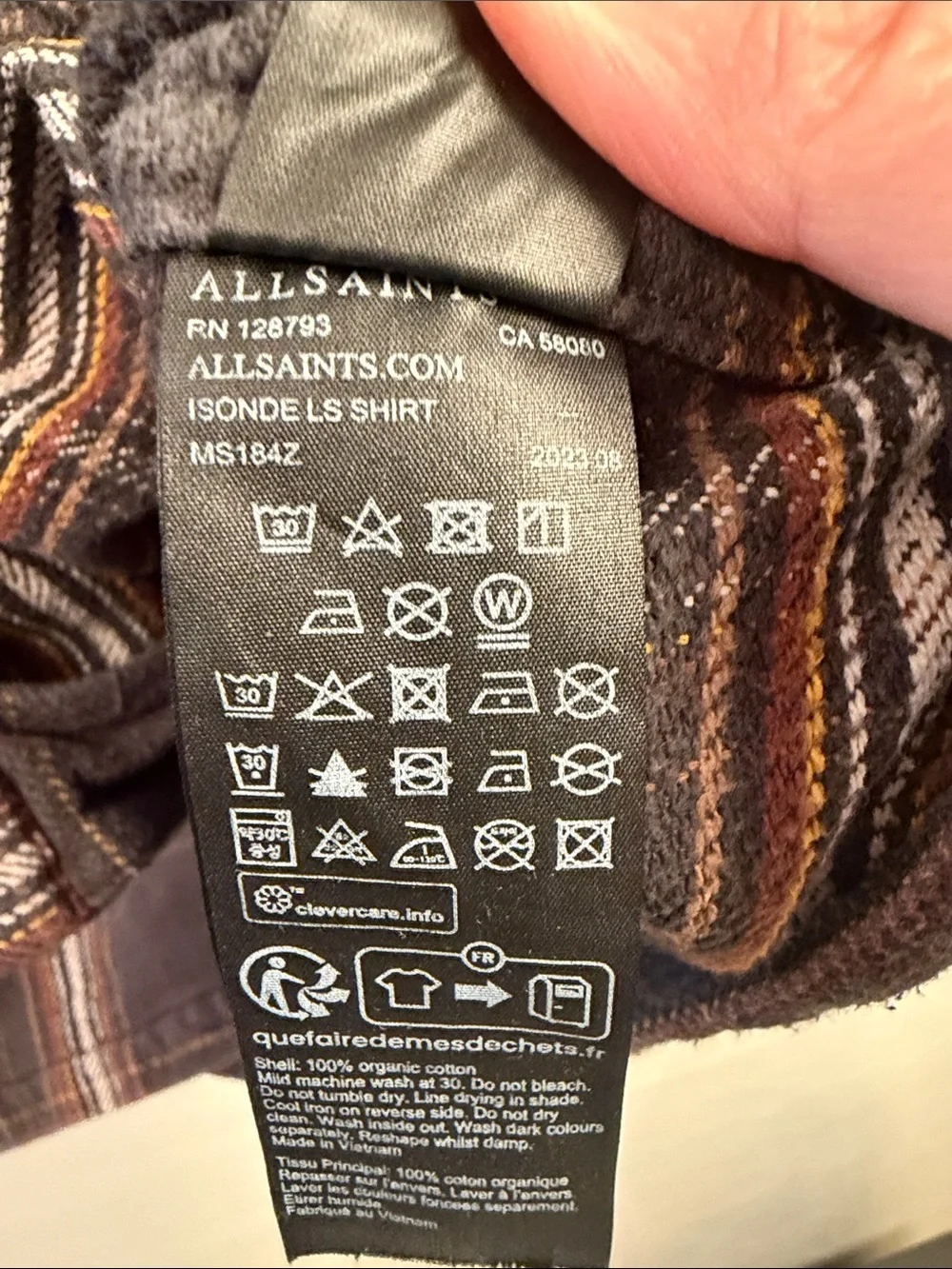 All Saints shirt smoke