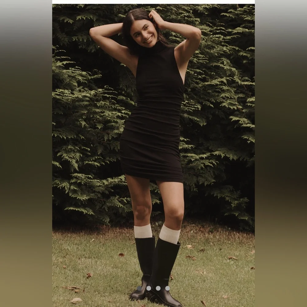 Sundays Odessa Black Mini Dress Size M Anthropologie