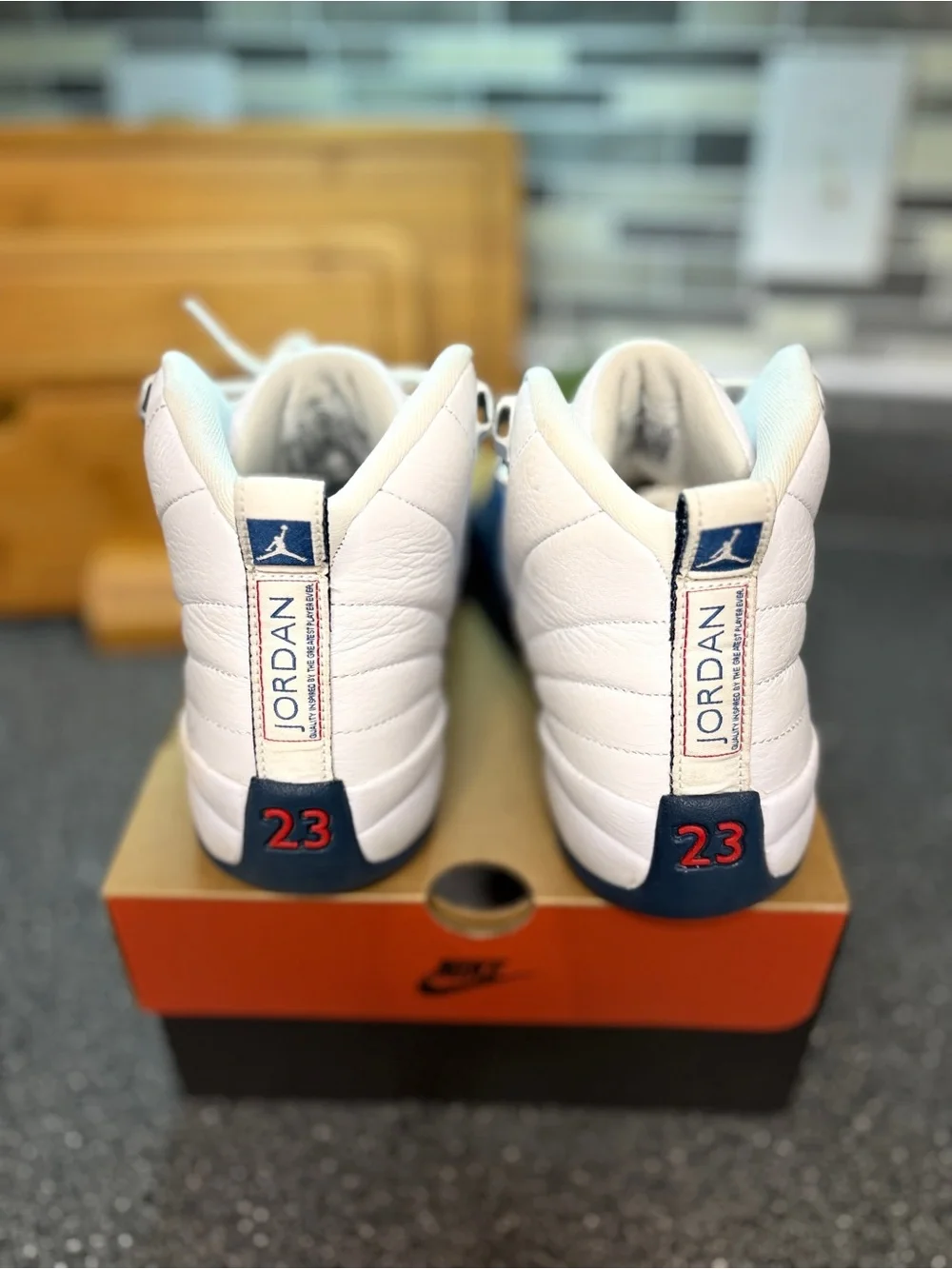Jordan white leather