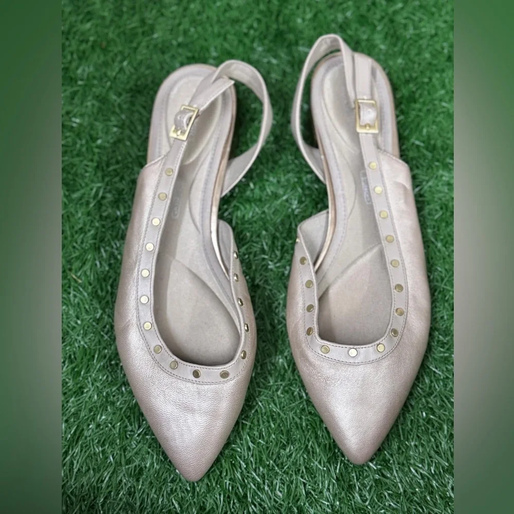 Rockport Elegant Gold Slingback Flats‎ Size 8.5