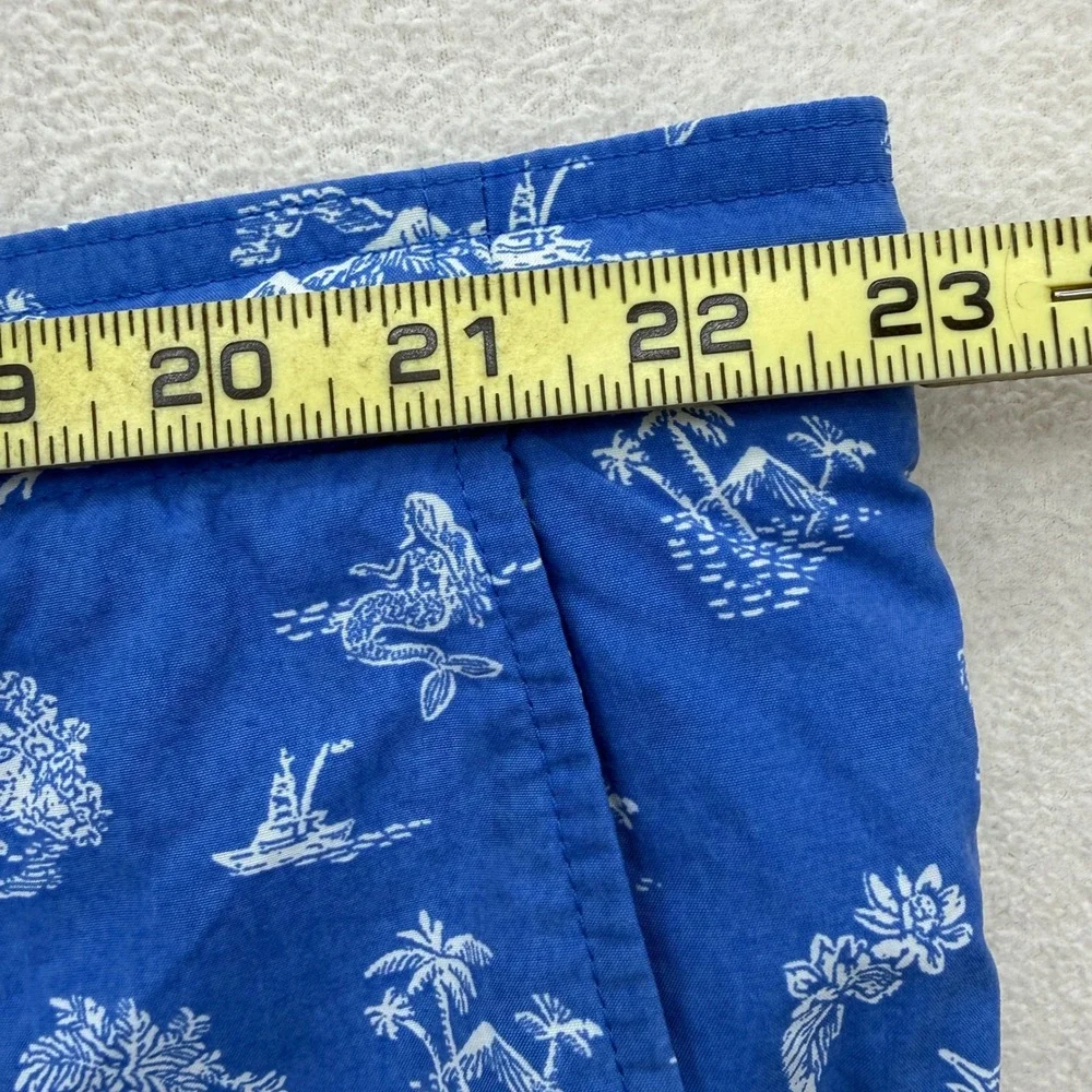 Columbia PFG Swim Trunks Shorts Mens XL Blue Island Mermaid Fish Fishing