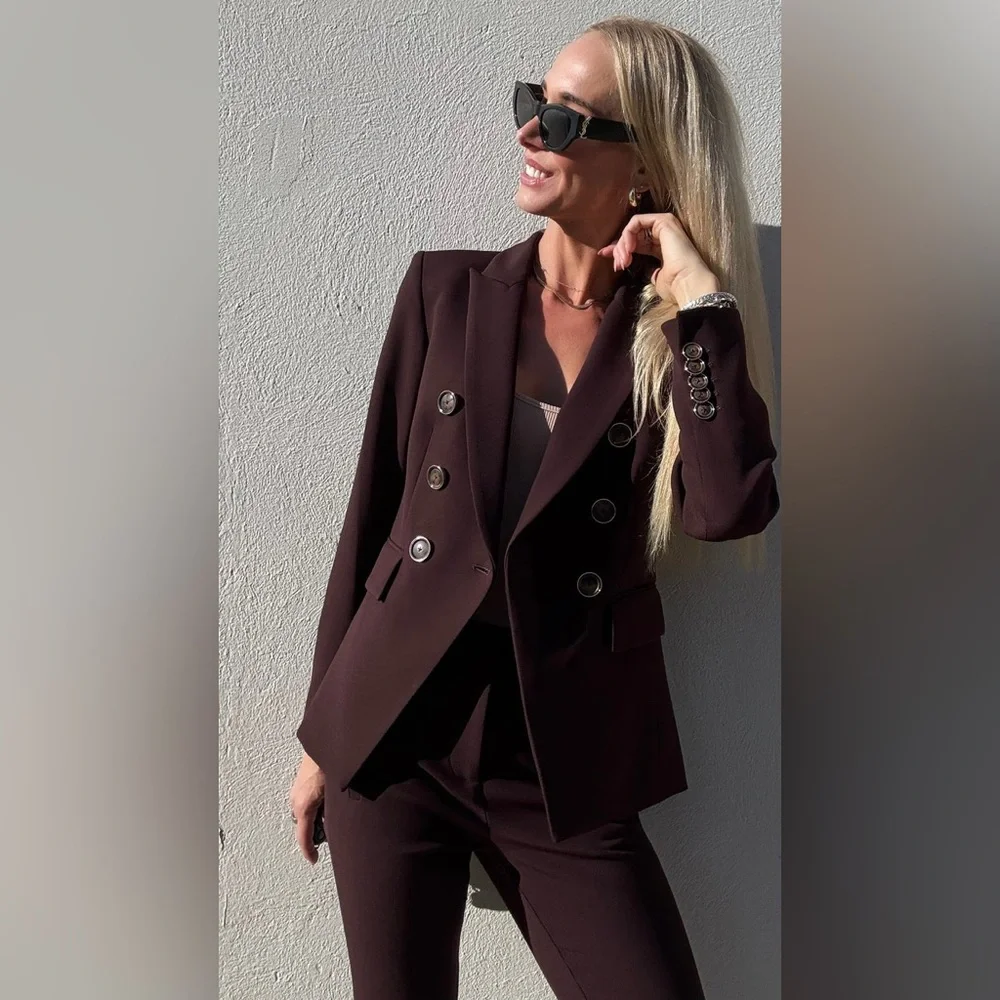 NWT $798 Veronica Beard Miller Double-Breasted Dickey Jacket