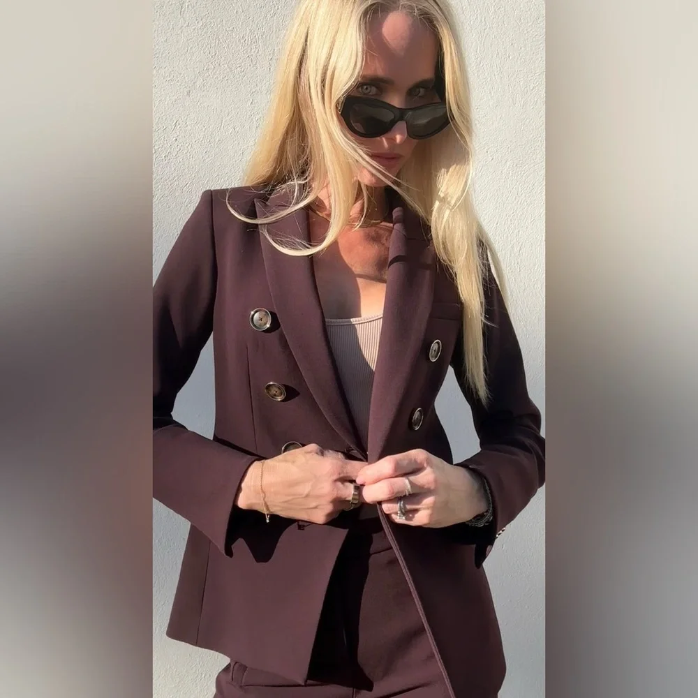 NWT $798 Veronica Beard Miller Double-Breasted Dickey Jacket