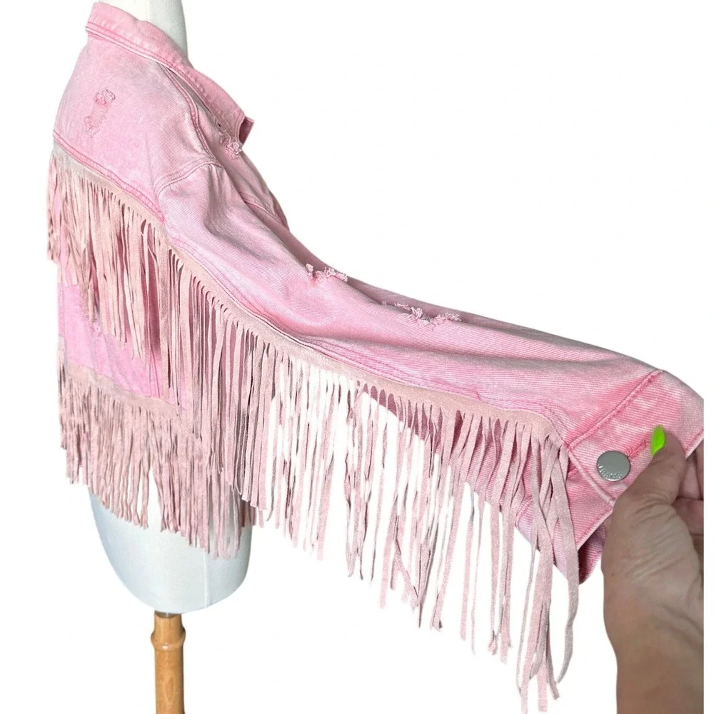 N/A pink denim