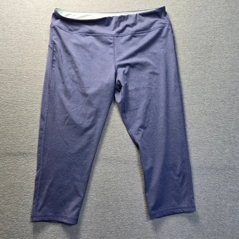 Marika Sport Capri Leggings Womens‎ XL Purple Workout Activewear Yoga Pants