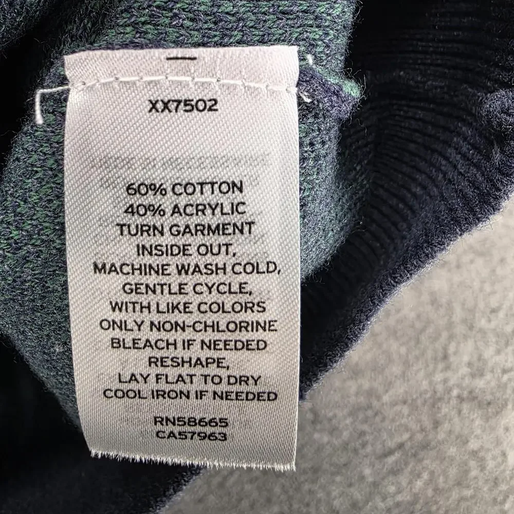 14TH & UNION Sweater Mens 2XL Blue Crew Neck Pullover Fair Isle Christmas