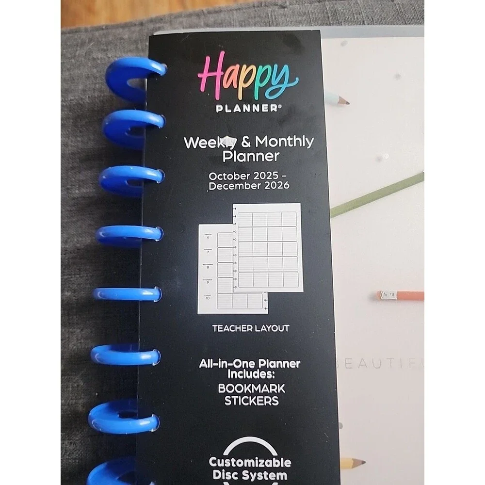 NWT | The Happy Planner ‘Teacher Planner Layout Oct 25 -Dec 26