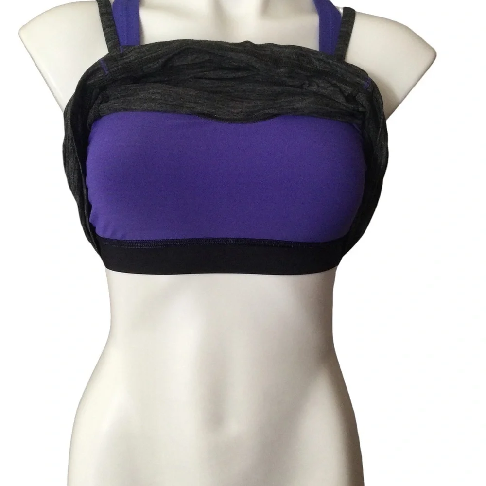 Lululemon Heather Black Iris‎ Purple Run for Gold Tank