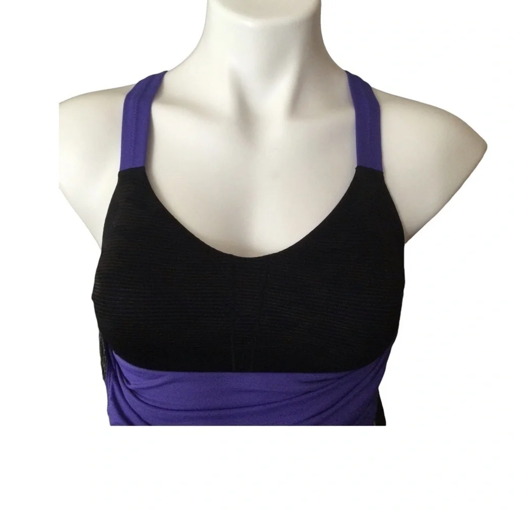 Lululemon Heather Black Iris‎ Purple Run for Gold Tank