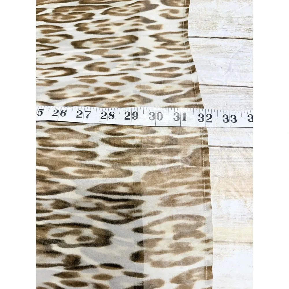 Chicos Animal Leopard Print Sleeveless high‎ low hem Sheer Tunic size 1(U.S.8)