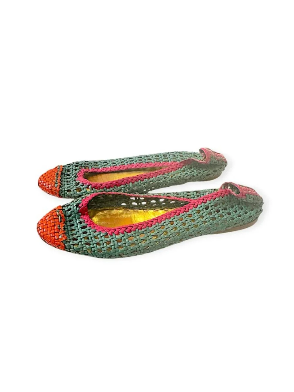 Prada SS2010 Limited Edition Woven Madras Leather Flats – Size 39 – Rare Box Set