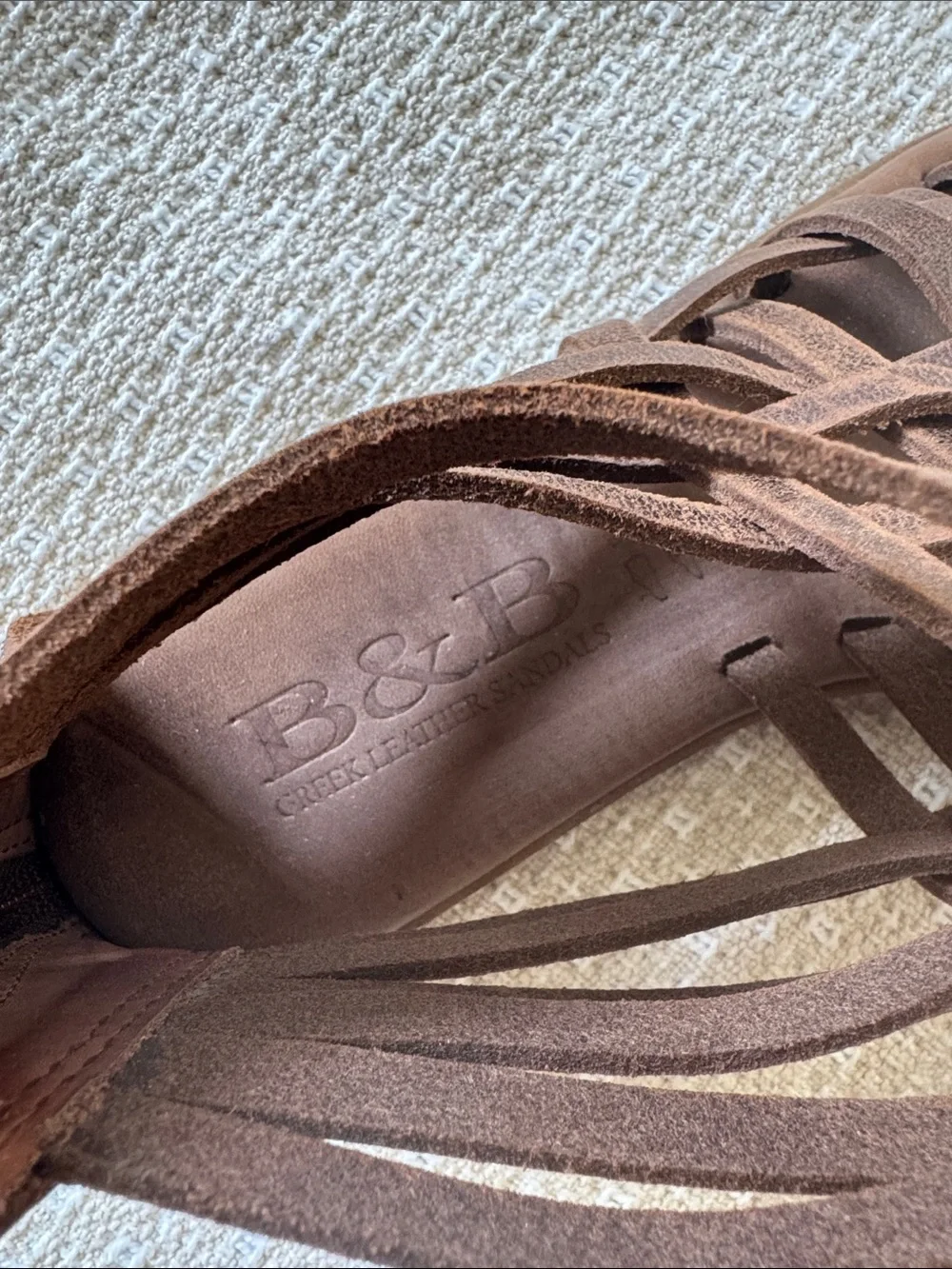 Women's size 7 Brown Custom-made Greek Leather Sandals