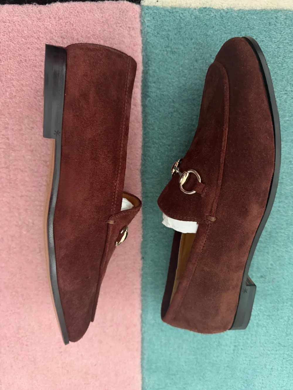 Gucci suede loafers