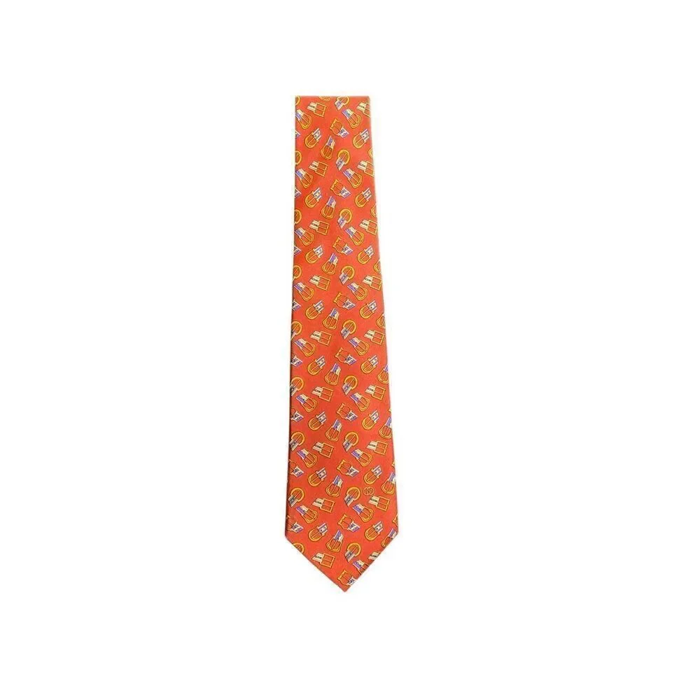 Gucci men’s vintage birthday silk belt logo pattern, print tie 57
