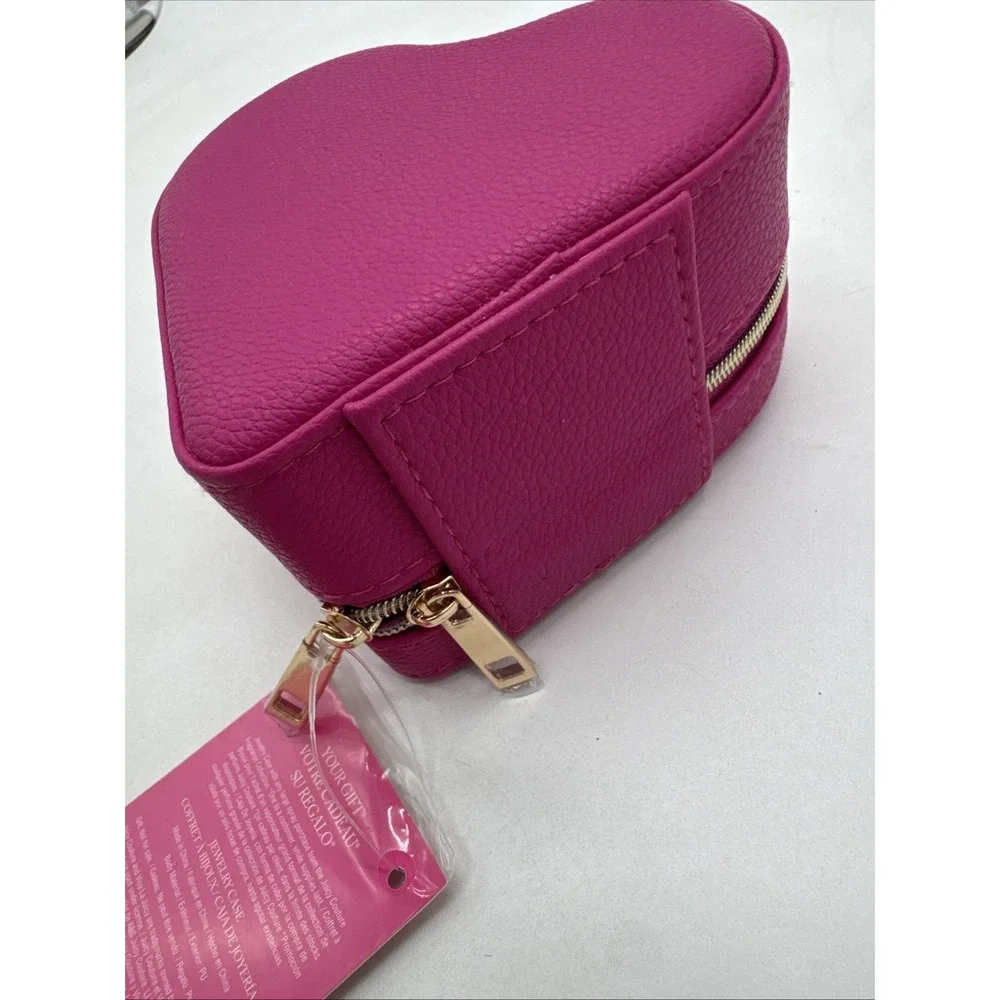 Juicy Couture NWT Pink Heart Zip Case For Jewelry‎