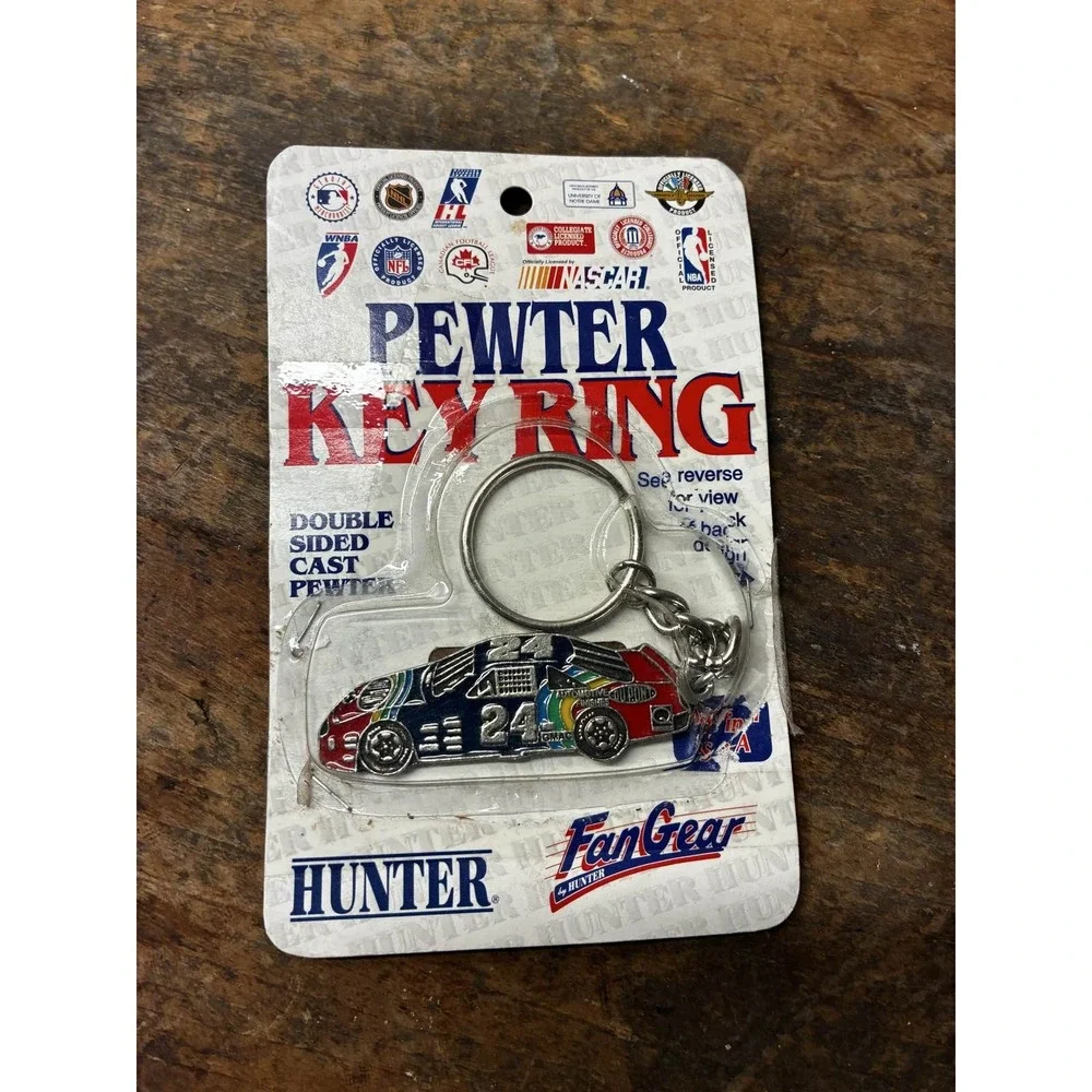 NASCAR Jeff Gordon #24‎ Pewter Enamel Race Car Keychain FanGear