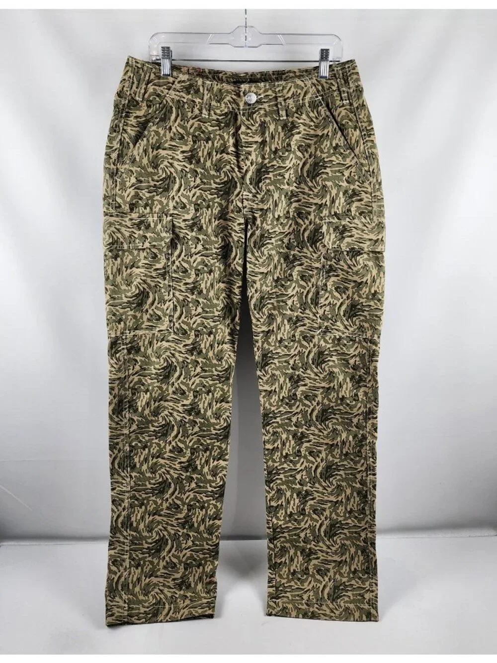 True Religion Jeans Mens 31x32 Multi Abstract Camo Cargo Denim NWT