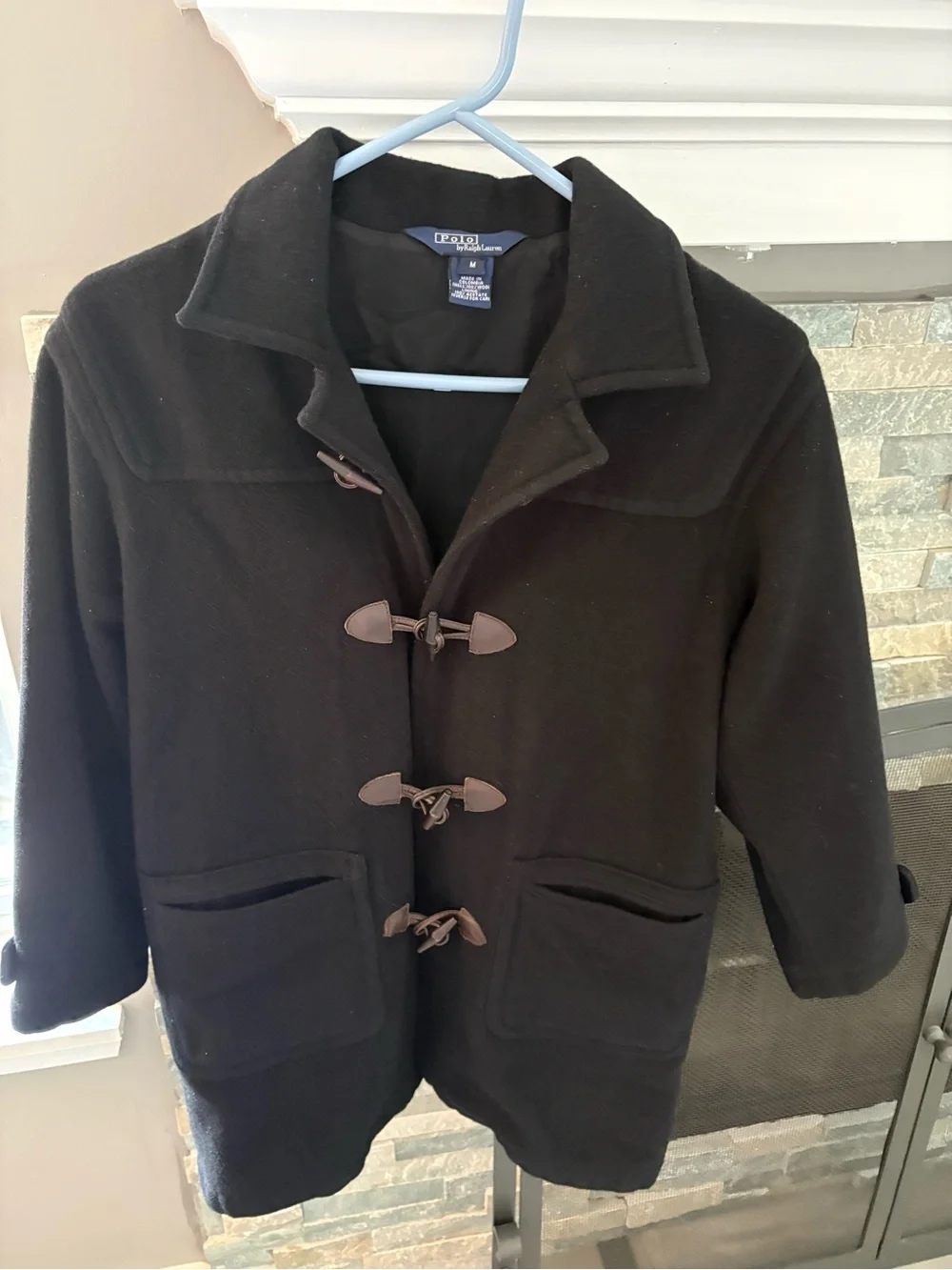 LAUREN Ralph Lauren youth Black Wool Toggle Coat
