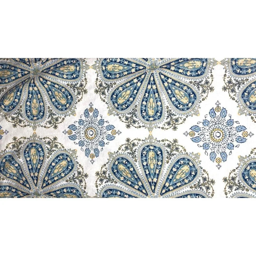 Ralph Lauren Blue Medallion Paisley King Set Cotton Pillowcase‎ Shams