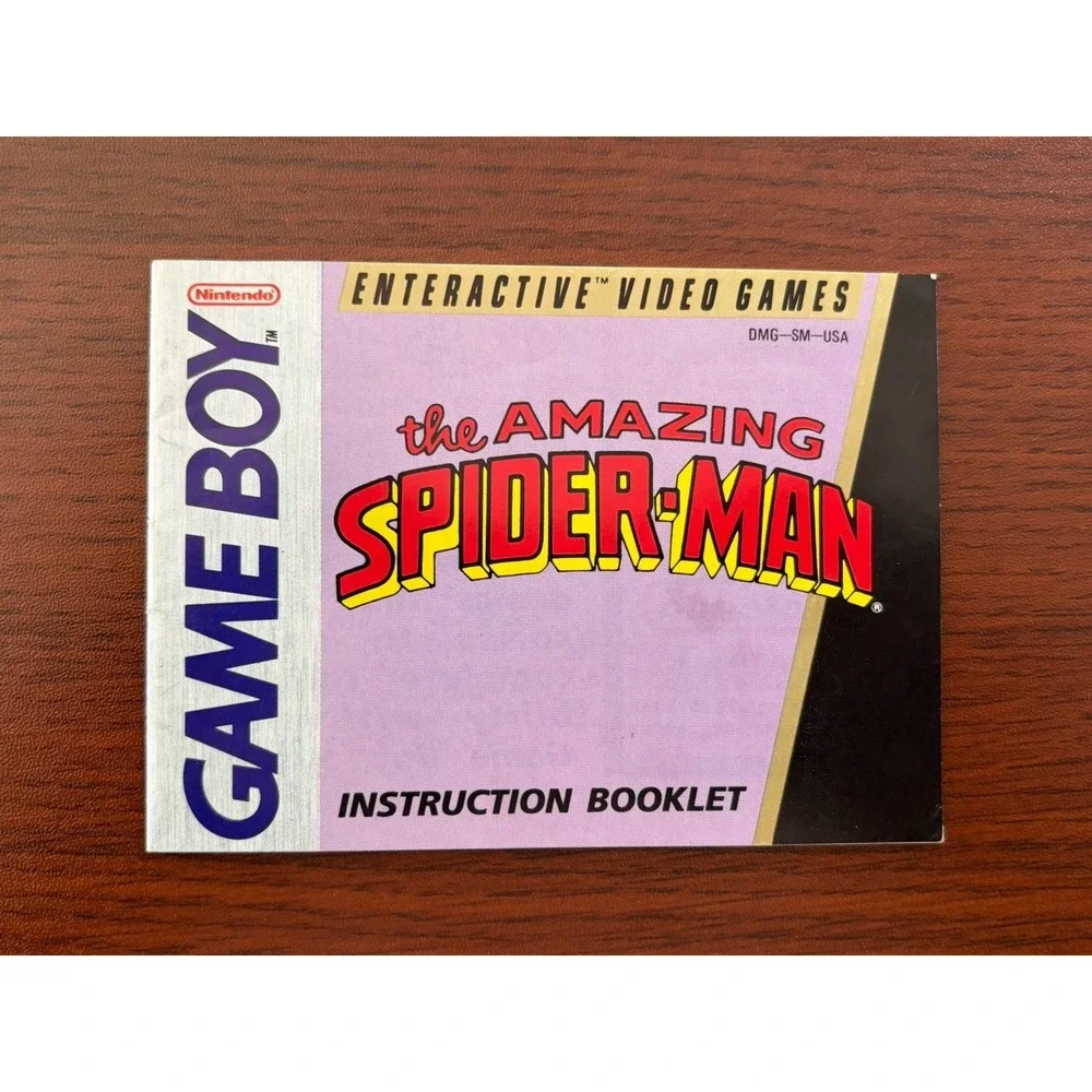 the Amazing‎ Spider-Man Instruction Booklet Manual Nintendo Gameboy GB