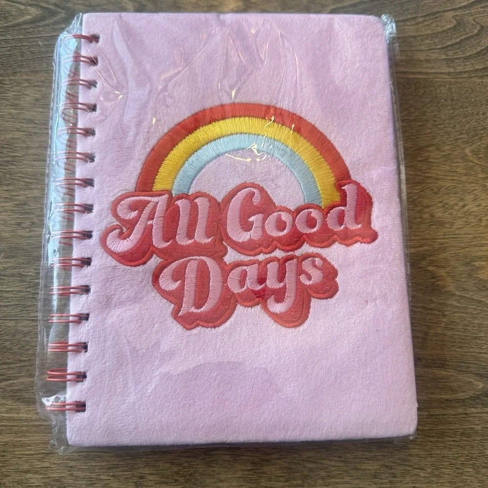 All‎ Good Days Spiral Notebook Pink Happy Positivity Rainbow