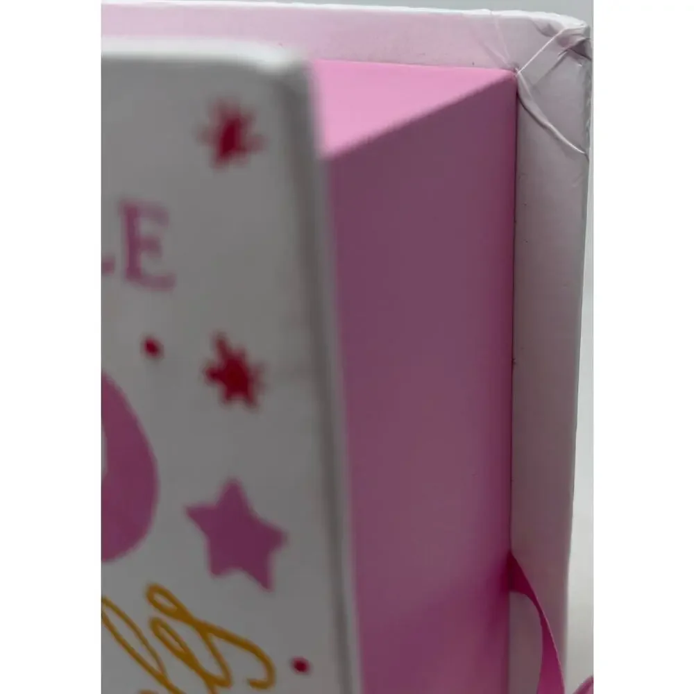 Baby Girl My First Keepsake Box‎ Orange Giraffe Pink Elephant Nine Compartments