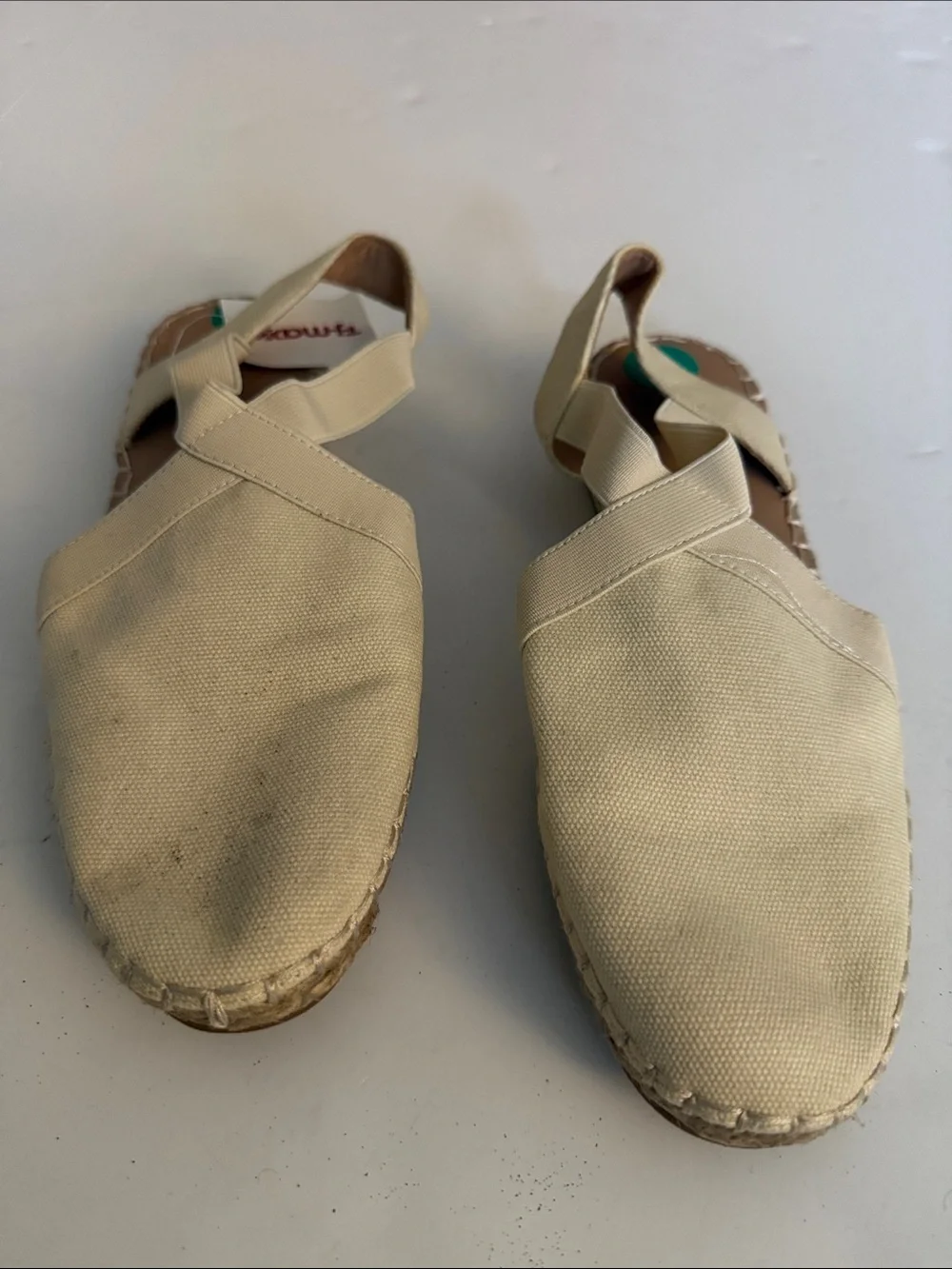 Lucky Canvas Sling Espadrilles in Cream size 8 new never worn