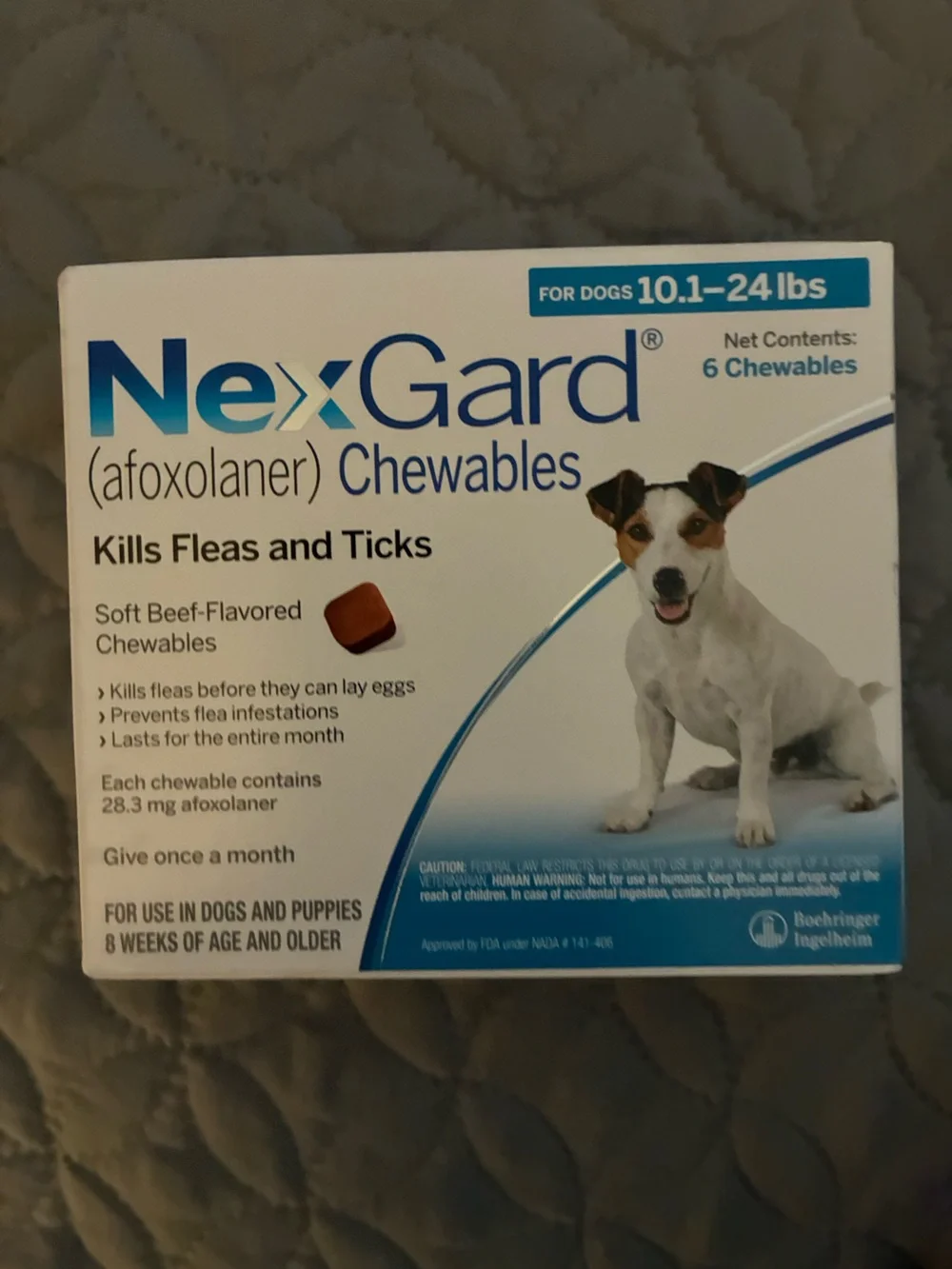 SALE SALE SALE Nexgard 10.1-24 lbs flea/tick for dogs 6 pack