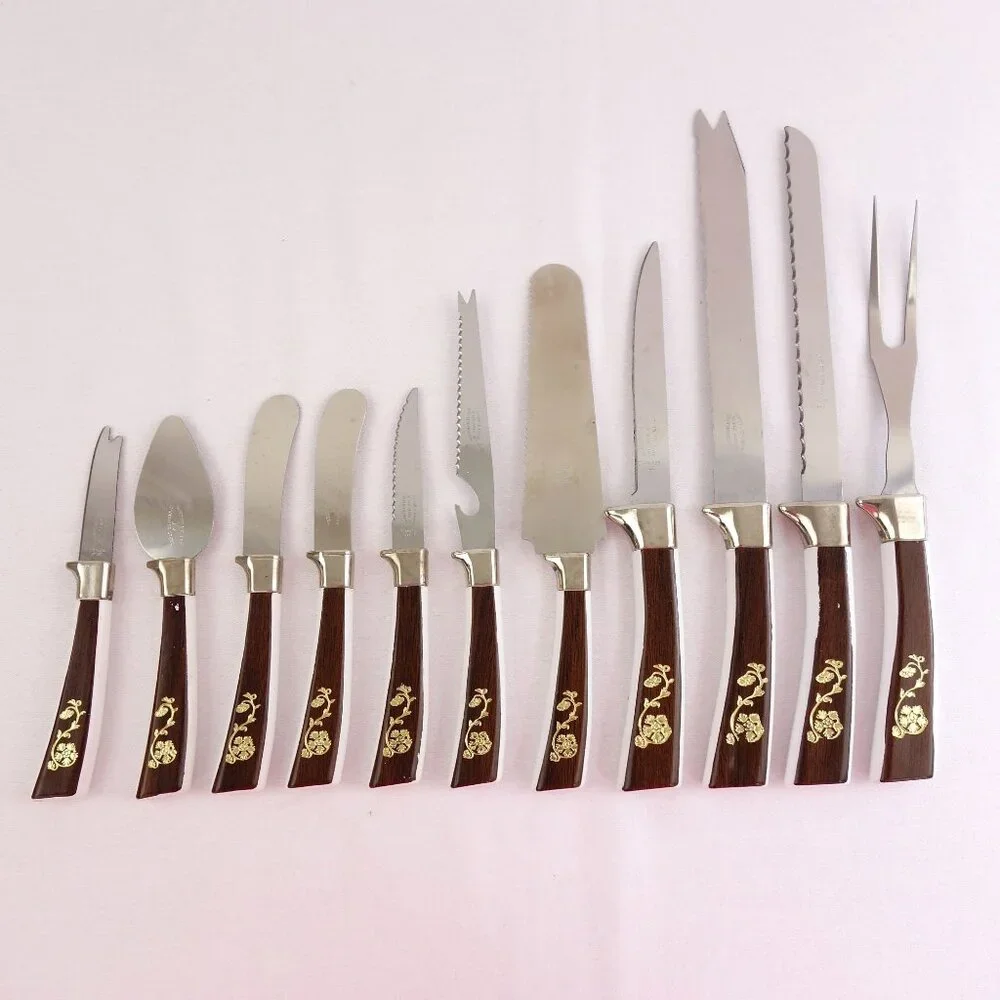 Vintage Lifetime Cutlery Sheffield England‎ Stainless Steel Blades Knives Set