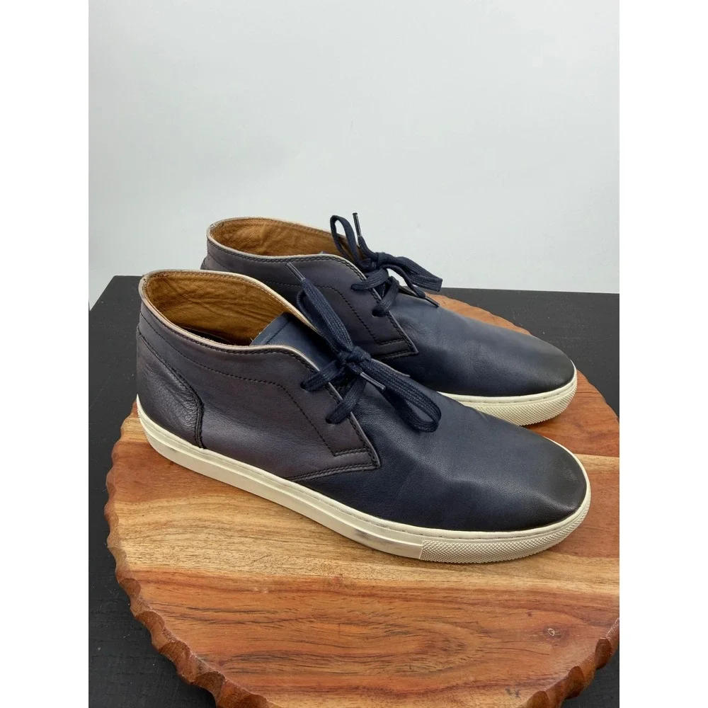 Blake‎ McKay Owens Chukka Boot Mens Size 8 Navy Blue Leather Mid Top Sneaker