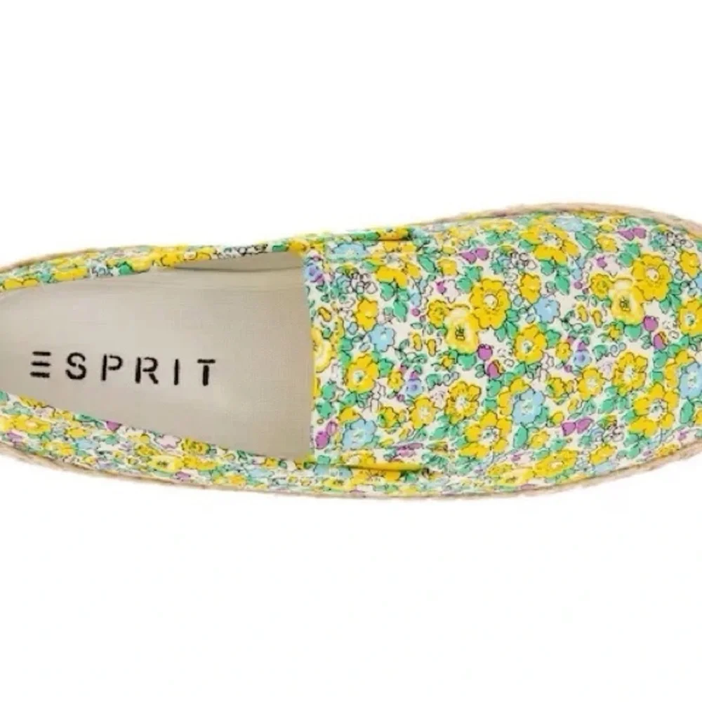 Esprit Yellow Floral Espadrille Slip-Ons
