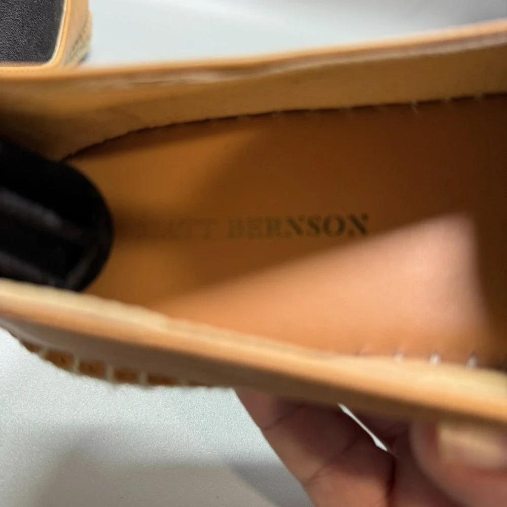 MATT‎ BERNSON Made in SPAIN Leather ESPADRILLES Retail $170 Sz 8
