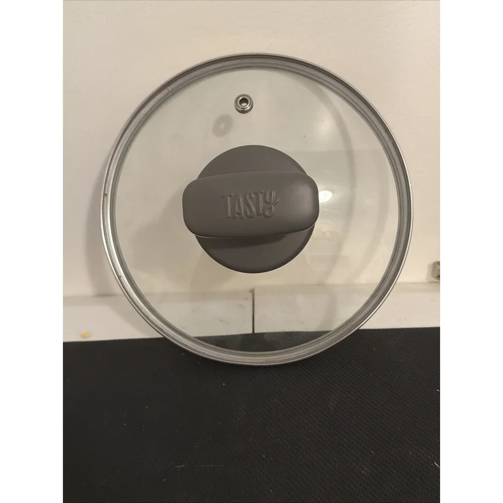 Tasty 6 1/8 Inch Replacement Tempered Glass Cooking Lid Grey Handle