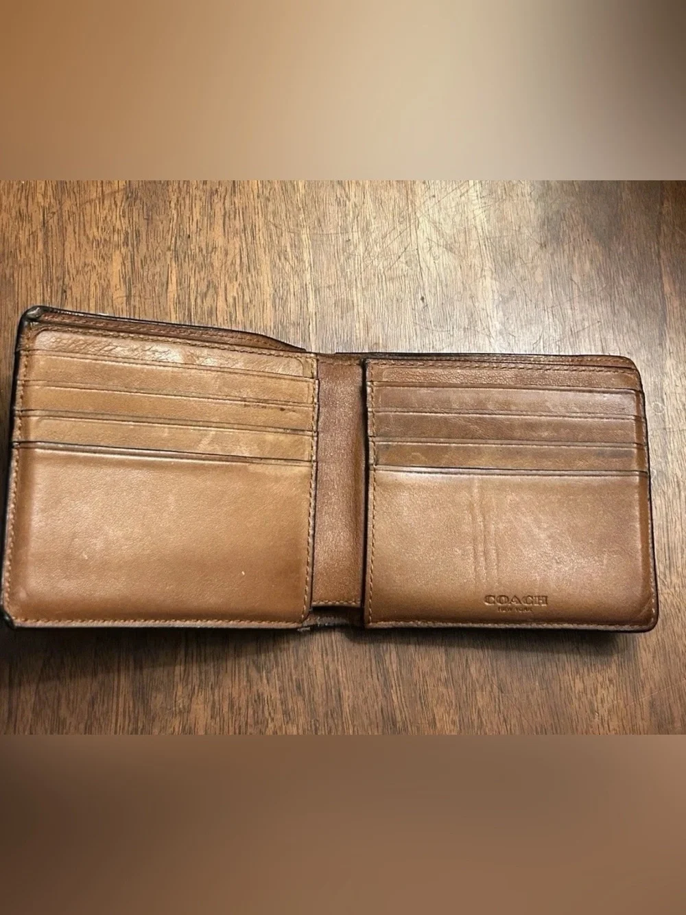 Coach brown bifold