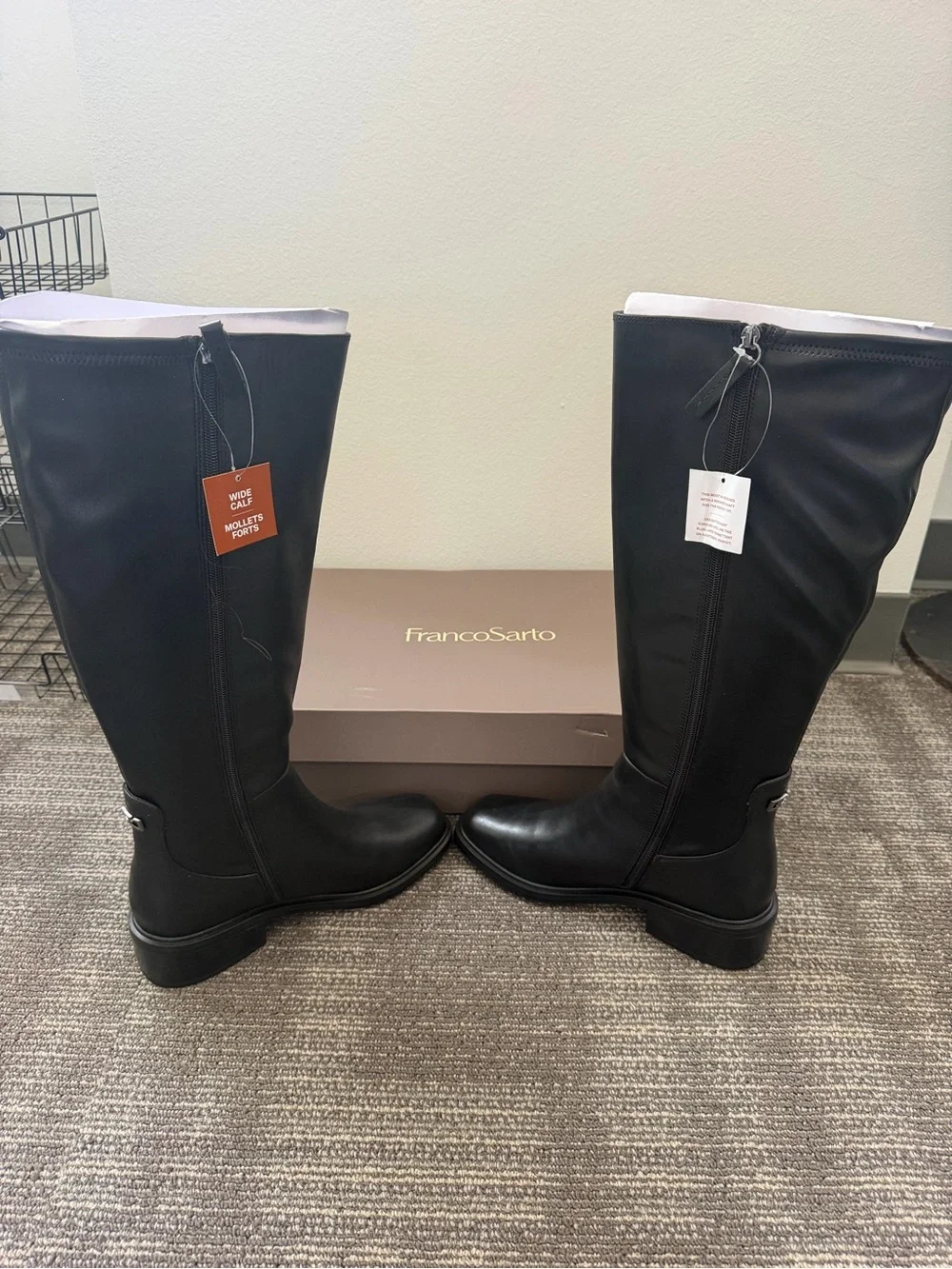 Franco Sarto Gisella - NIB - Black - 8.5 (wide calf)