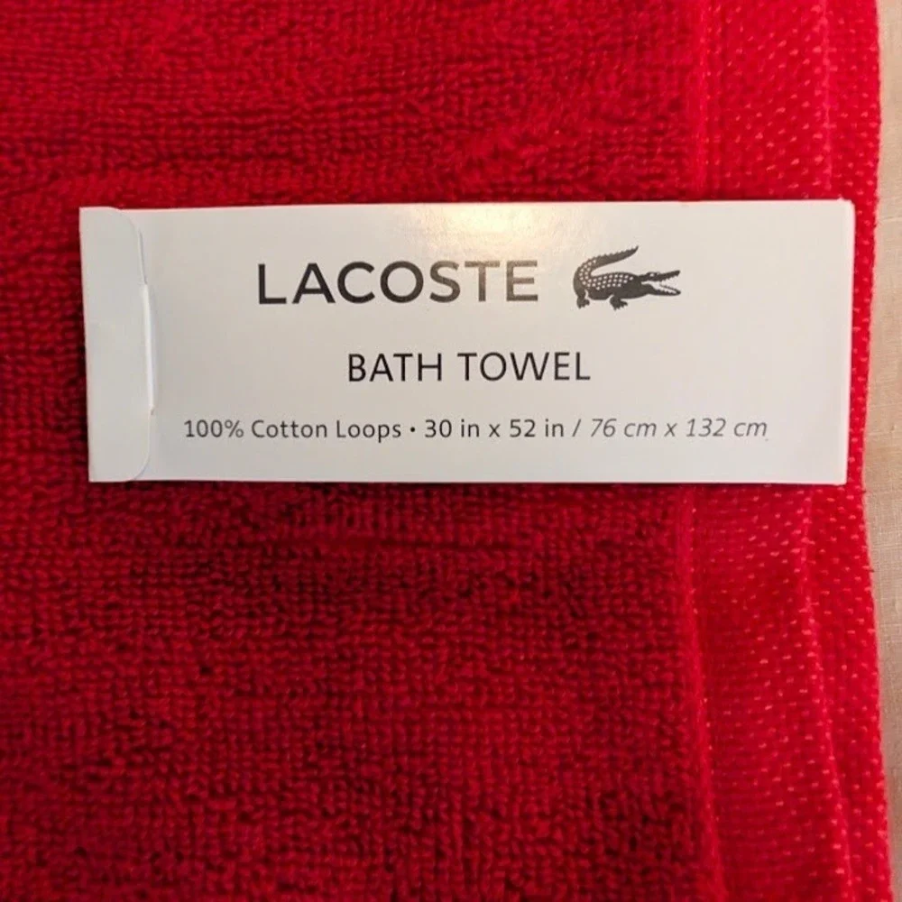 Lacoste bath towels