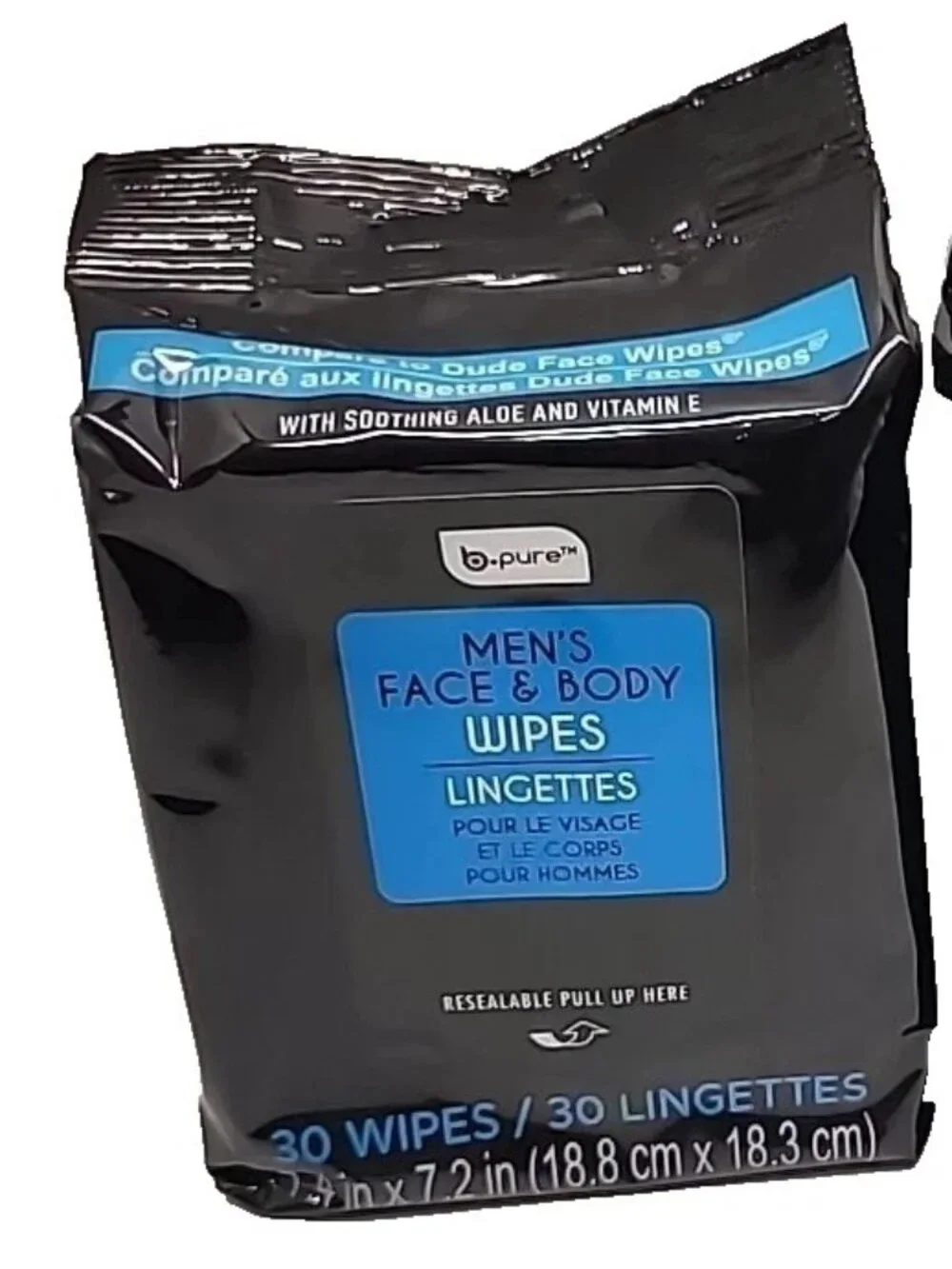 Men's Face & Body Wipes Aloe Vitamin E: Removes Dirt & Grime On The Go