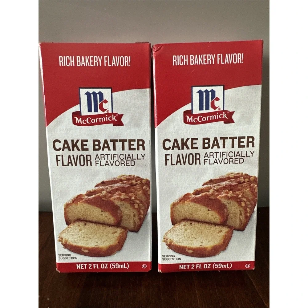 McCormick Cake Batter Flavoring 2 oz (Pack of 2) - Vanilla Extract Substitute‎