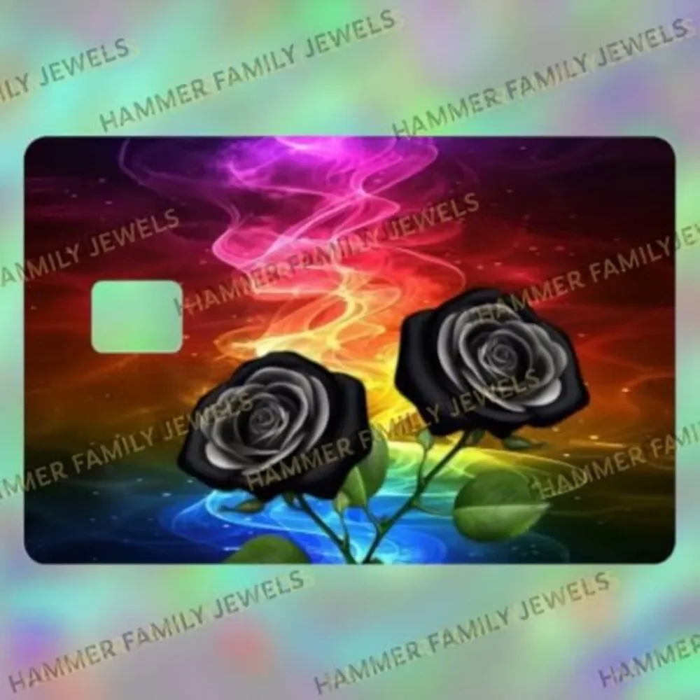 Black Roses Card Decal