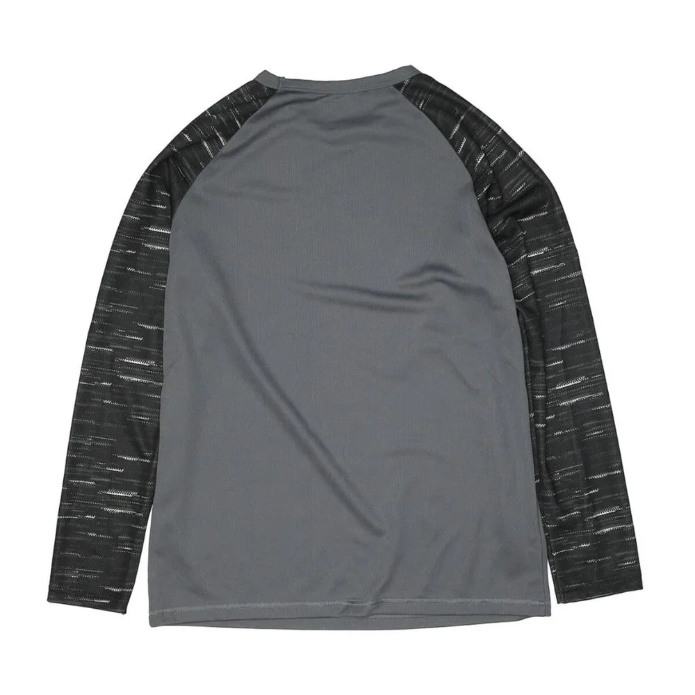 Place sport polyester long sleeve grey shirt