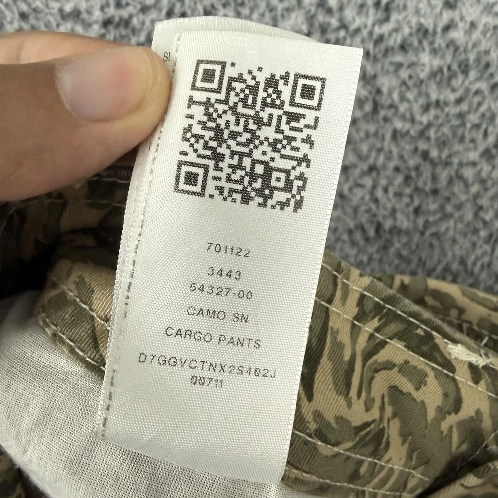 True Religion Pants Mens 30x32 Green Camo Cargo Canvas Flap Pockets Streetwear