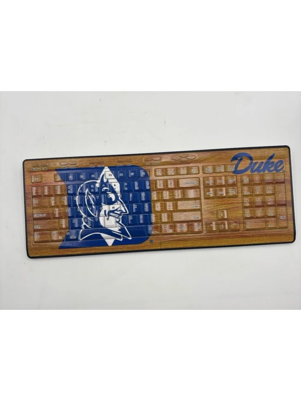 DUKE keyboard Blue Devils Wood Print Wireless USB Keyboard basketball NCAA!!!
