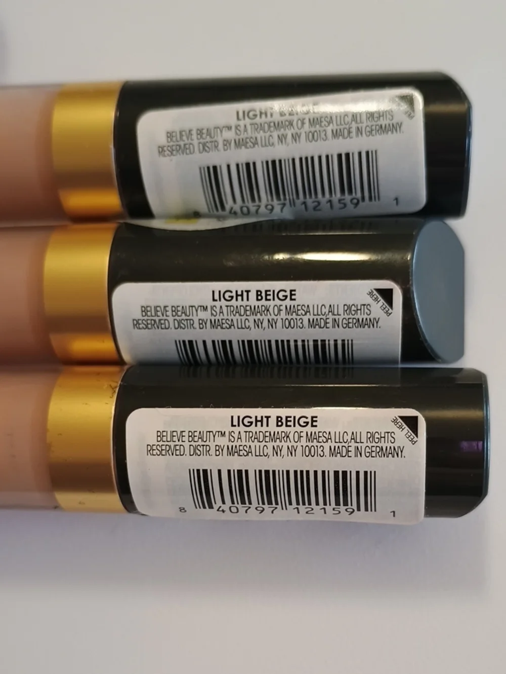 3 x Believe Beauty You're Covered Liquid Concealer, Light Beige