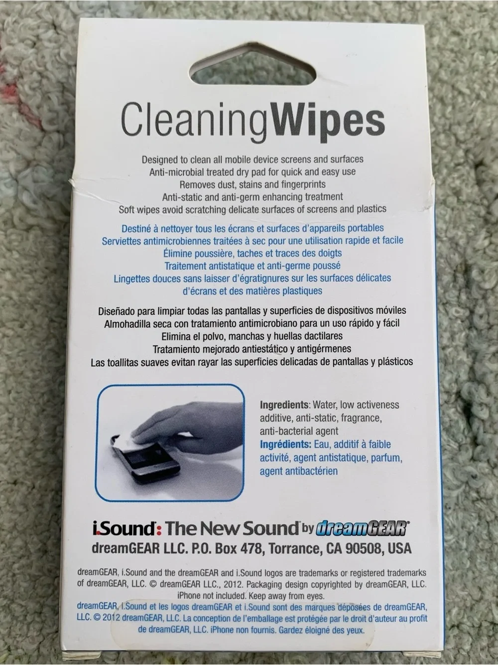 Isound cleaning wipes