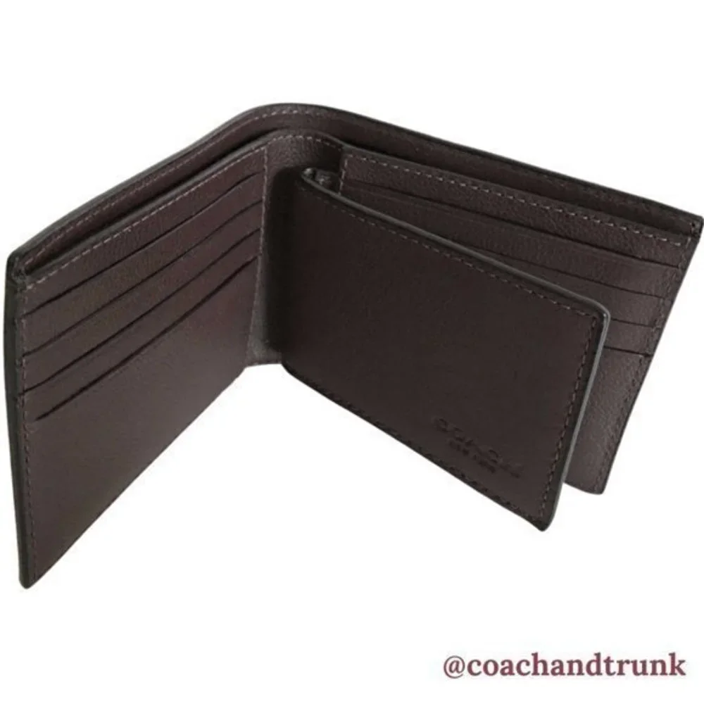 COACH Leather 3 in‎ 1 Wallet Compact Mahogany NWT