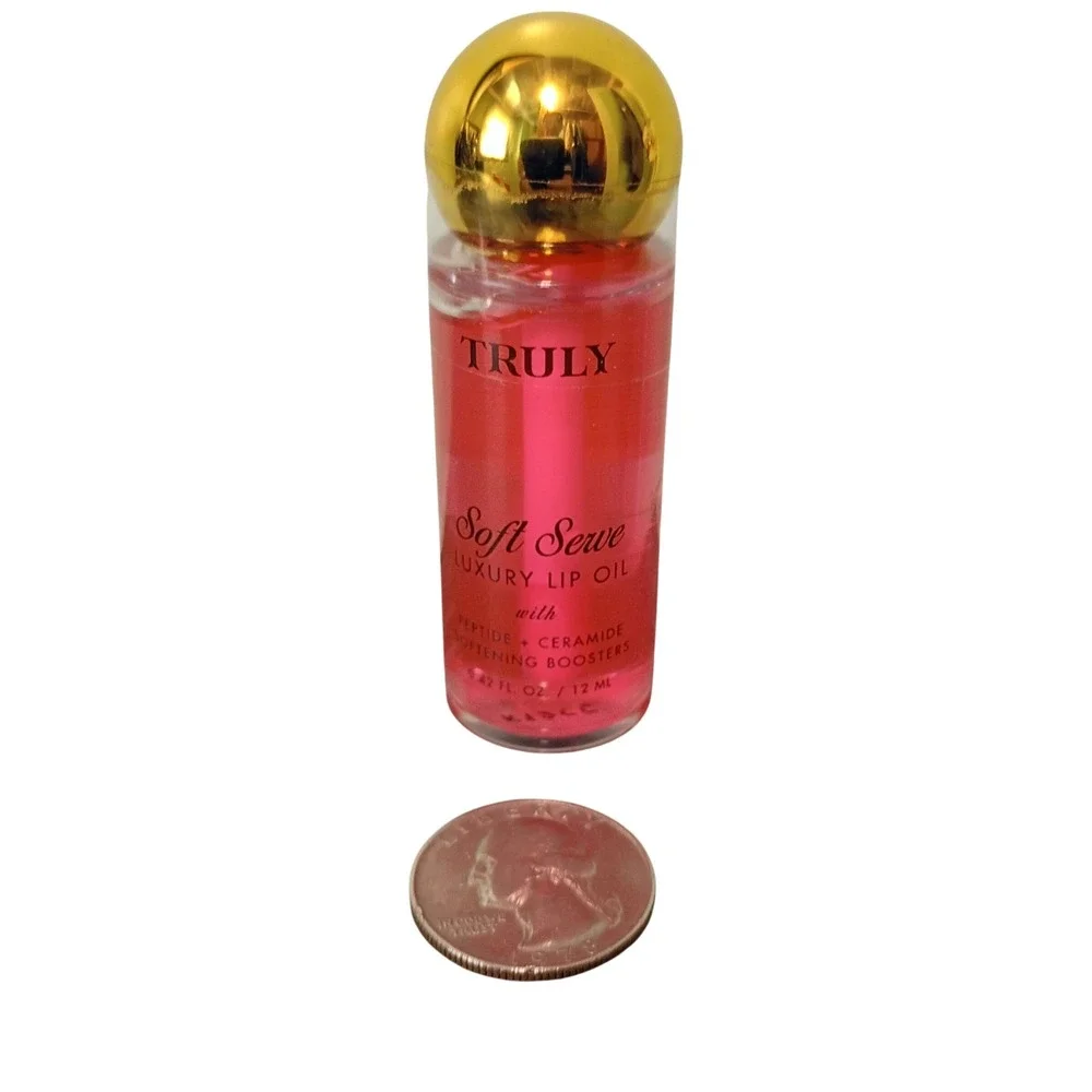 Truly Beauty Soft Serve‎ Luxury Lip Oil Peptides & Ceramides Pink 0.42oz 12ml